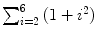 $\sum_{i = 2}^{6} {(1 + i^{2})}$