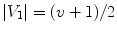 $|V_{1} | = (v + 1)/2$