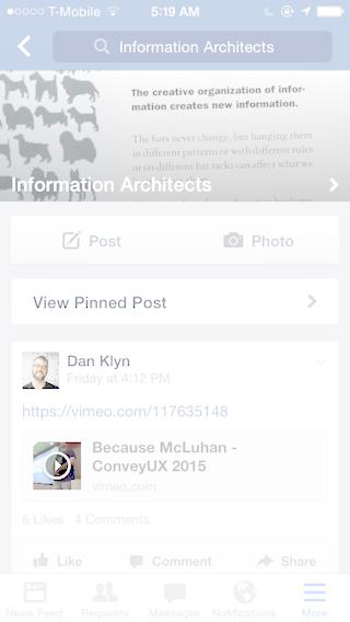 The Information Architects group in Facebook