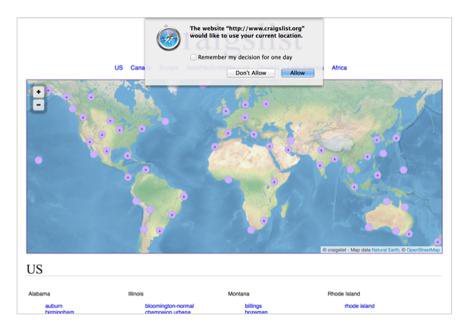 A geographical organization scheme with geolocation