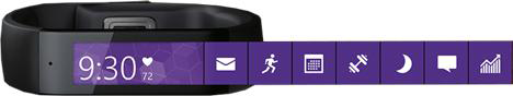 Icons from the Microsoft Band’s navigation system (image: Microsoft.com)