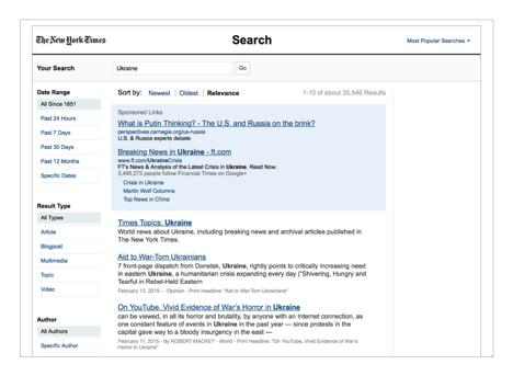 There are many ways to narrow your New York Times search by date