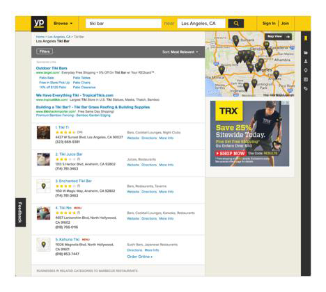 A yellow pages search doesn’t force us to click through for a phone number