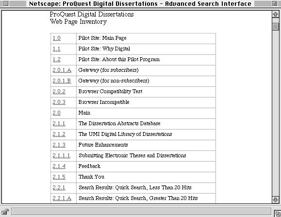 A web-based content inventory