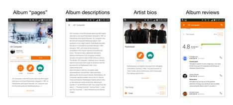 Content objects that might be the basis of a content model for album information