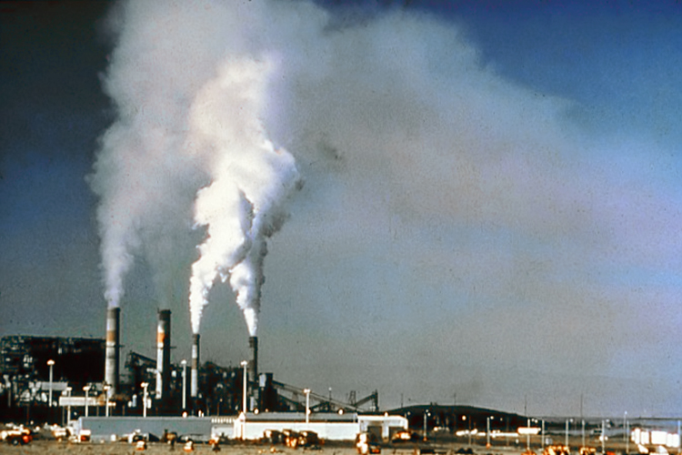 large industrial buildings with little green space