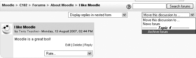 Moving a discussion