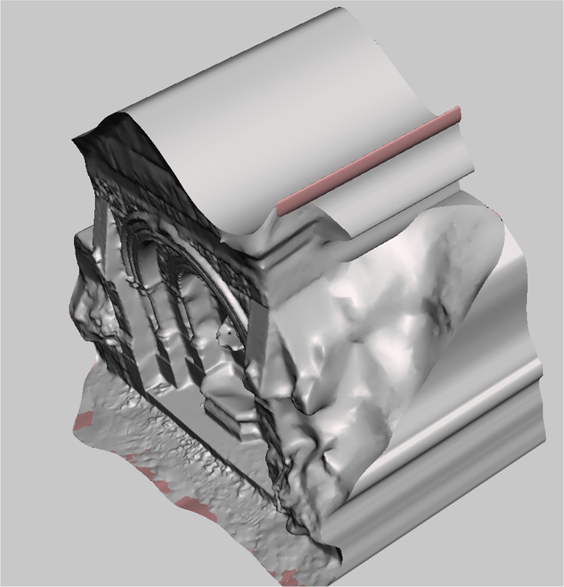 Preparing to reduce a ridge