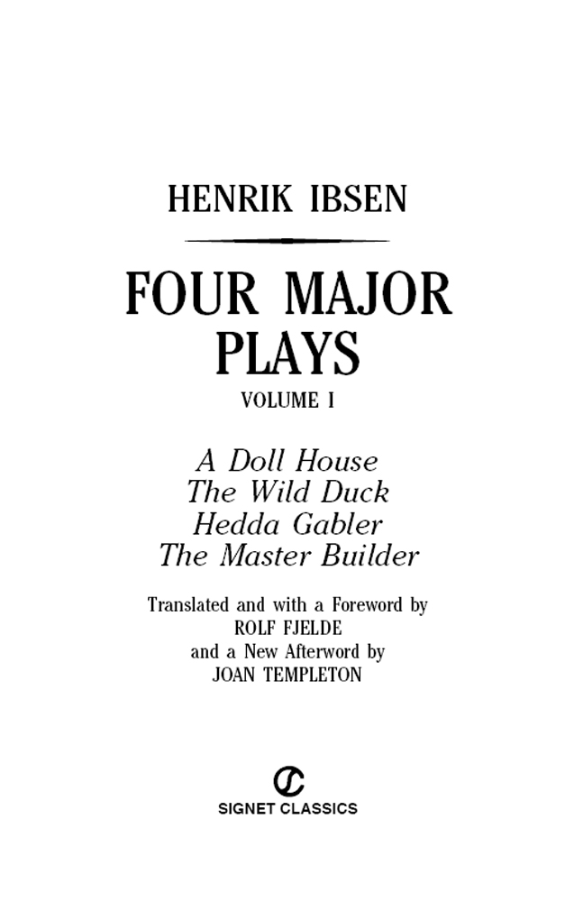 Cover image for Four Major Plays, Volume I