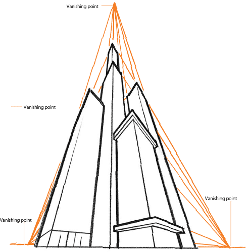 Three-Point Perspective, Looking Up