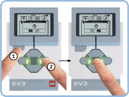 Turning off the EV3 brick