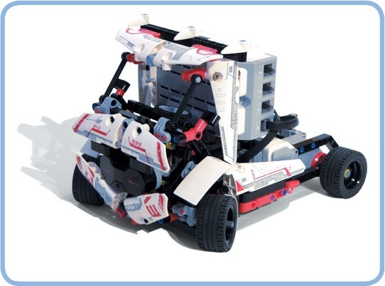 Besides the 5 official EV3 projects, you can build 12 bonus robots, such as this racing truck.