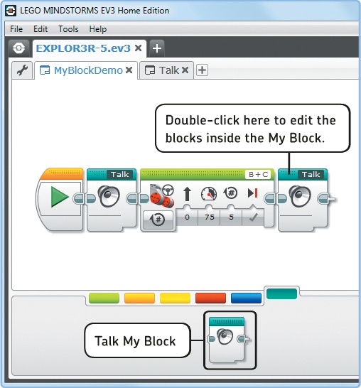 The finished MyBlockDemo program