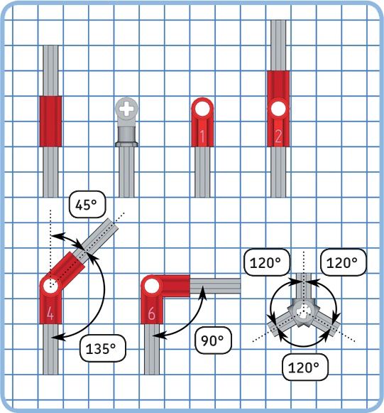 Extending axles with connector blocks