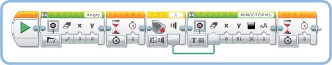 The LogicClear program. You’ll find the Touch Sensor block between the Sensor blocks (the yellow tab of the Programming Palette).