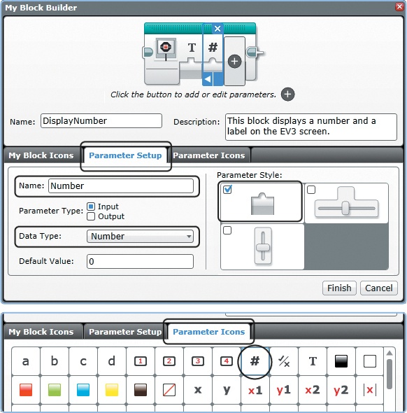 Configuring the Number input parameter