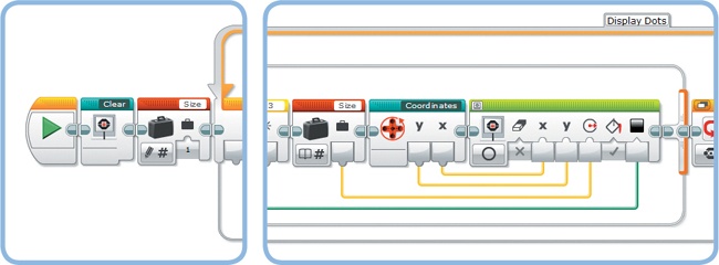 Add two Variable blocks to the program as shown.