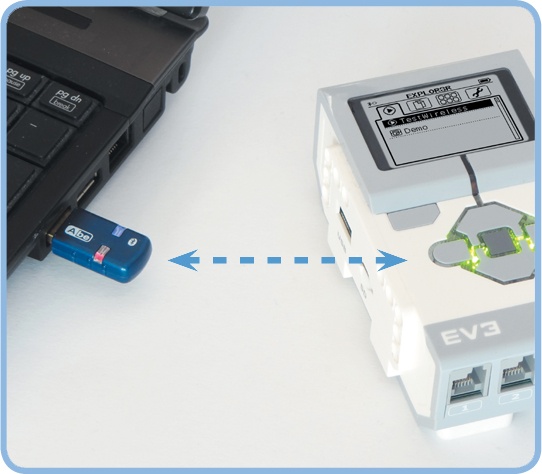 One setup for wireless programming with Bluetooth