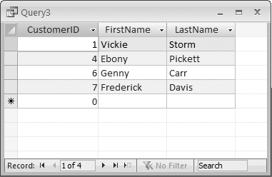 Using DistinctRow avoids duplicate records