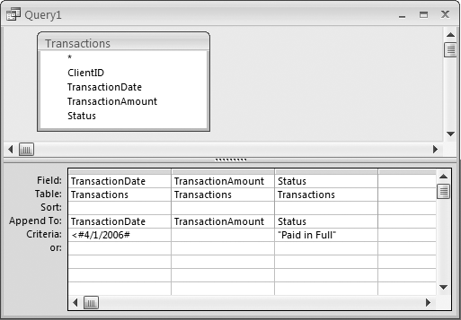 An append query