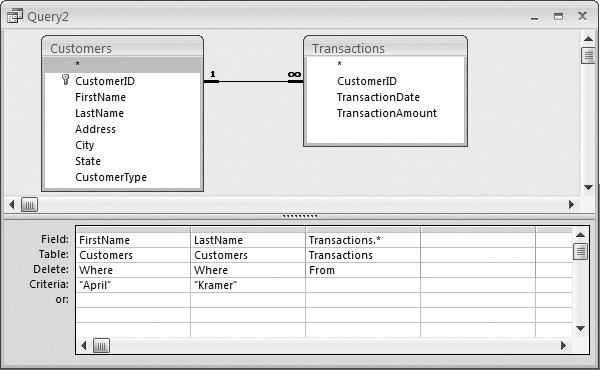 Deleting records from one table based on criteria in another table