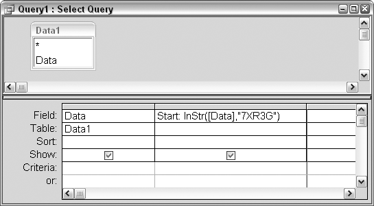 Using InStr in a query