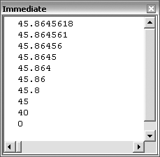 Values returned with Excel's RoundDown function