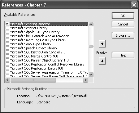 Adding the Microsoft Scripting Runtime library to your Access application