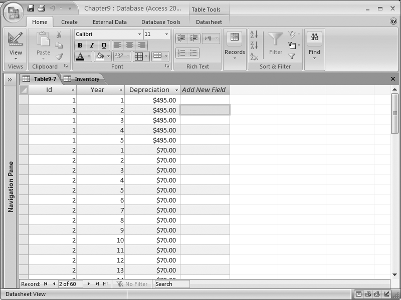 Calculating depreciation