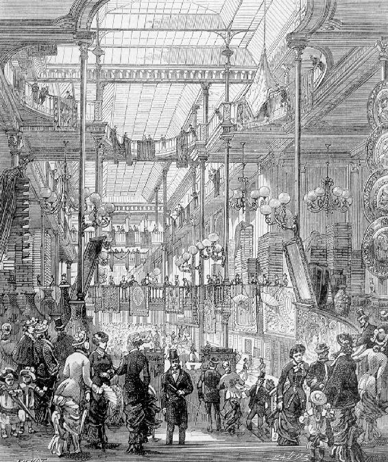 Scala centrale del grande magazzino Bon Marché, Parigi, 1880