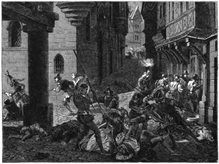 SCENE DURING THE MASSACRE OF ST. BARTHOLOMEW.