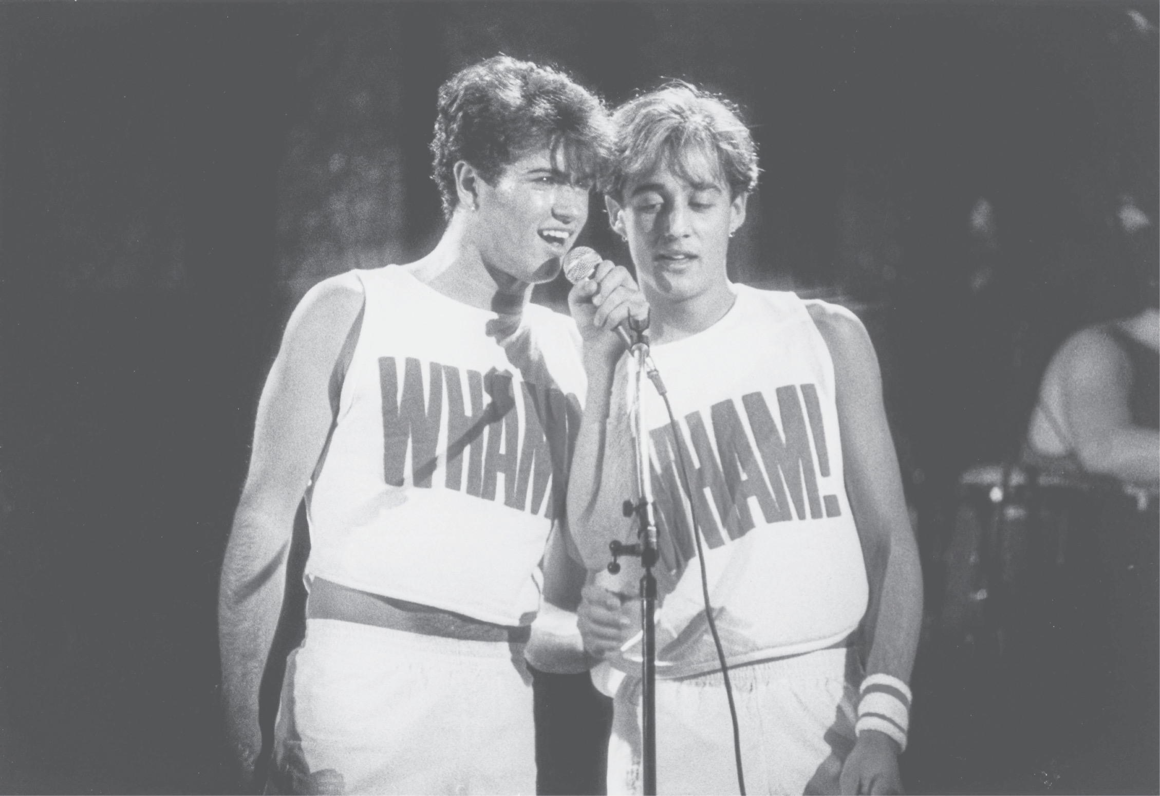  UNITED KINGDOM - OCTOBER 28: HAMMERSMITH ODEON Photo of WHAM!, George Michael & Andrew Ridgely (Photo by Pete Still/Redferns)