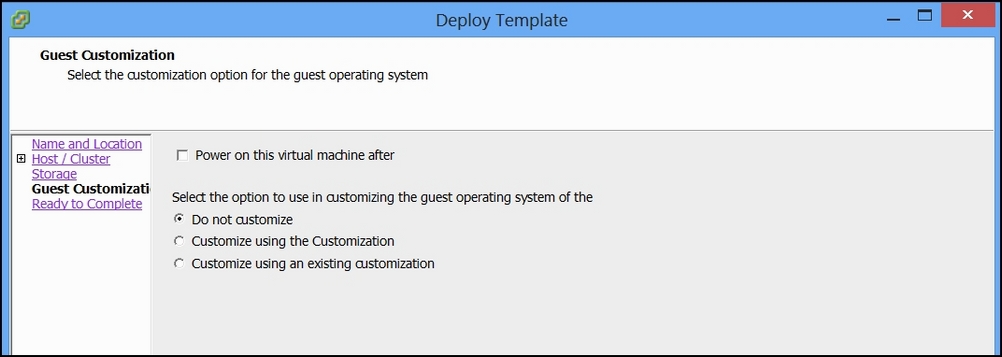 Postdeployment tasks