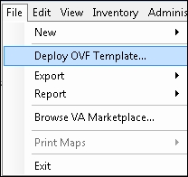 Importing the OVF template using the command line and GUI