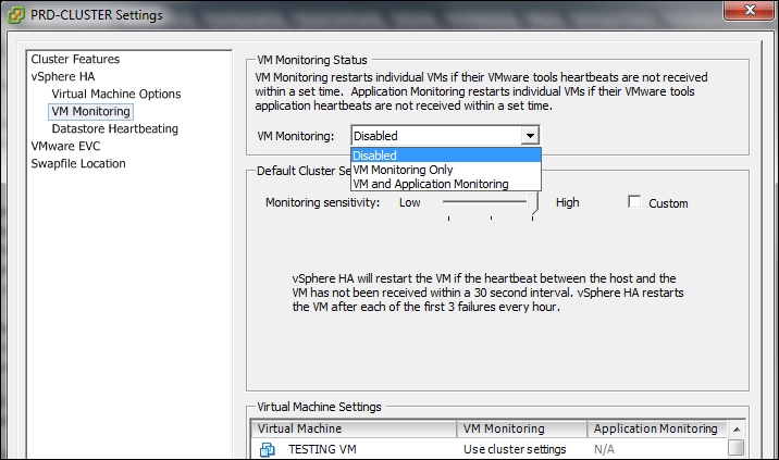 VM monitoring