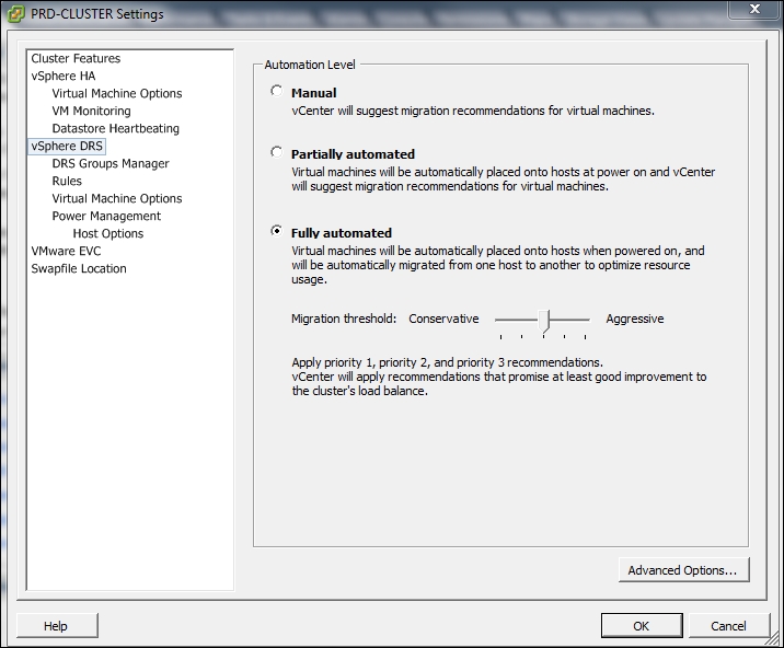 Creating a DRS cluster