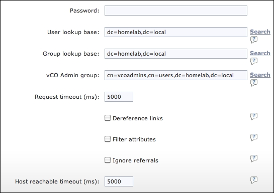 LDAP configuration