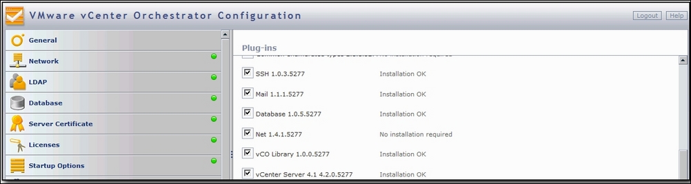 Plugin configuration