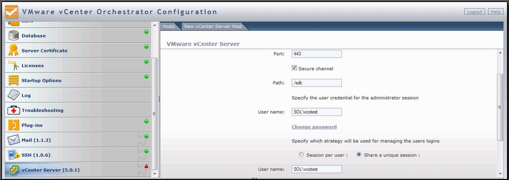 Plugin configuration