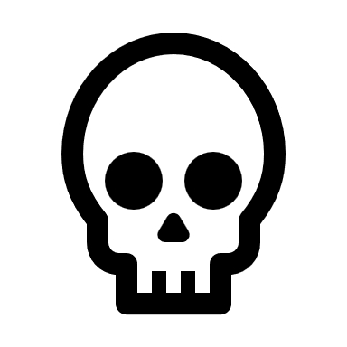 Skull with solid fill