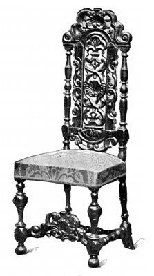 CHARLES II. OAK CHAIR.