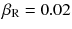 
$$ {\beta}_{\mathrm{R}}=0.02 $$
