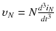 
$$ {\upsilon}_N=N\frac{d^3{i}_N}{d{t}^3} $$
