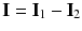 
$$ \mathbf{I}={\mathbf{I}}_1-{\mathbf{I}}_2 $$
