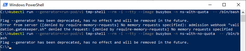 Figure 11.7 – Creating pods without memory requests
