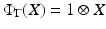 
$$\Phi _{\Gamma }(X) = 1 \otimes X$$
