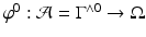 
$$\varphi ^{0}: \mathcal{A} = \Gamma ^{\wedge 0} \rightarrow \Omega $$
