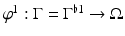 
$$\varphi ^{1}: \Gamma = \Gamma ^{\flat 1} \rightarrow \Omega $$
