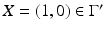 
$$X = (1,0) \in \Gamma ^{{\prime}}$$
