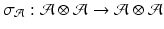 
$$\sigma _{\mathcal{A}}: \mathcal{A}\otimes \mathcal{A}\rightarrow \mathcal{A}\otimes \mathcal{A}$$
